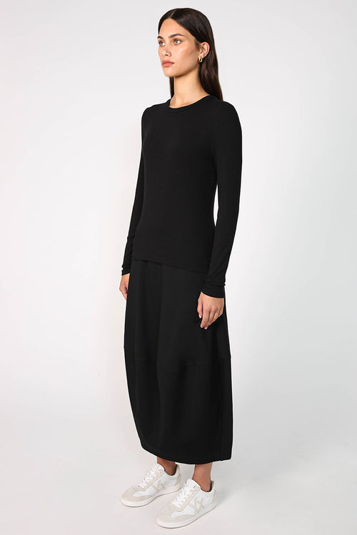 modest rib top / black