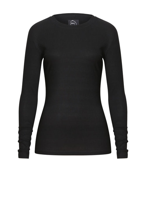 modest rib top / black