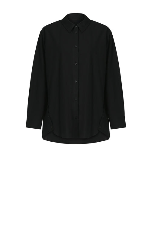 unbutton shirt / black