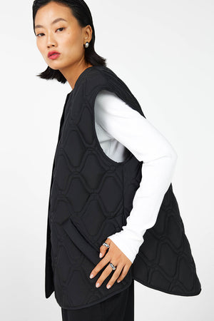 modest rib top / white