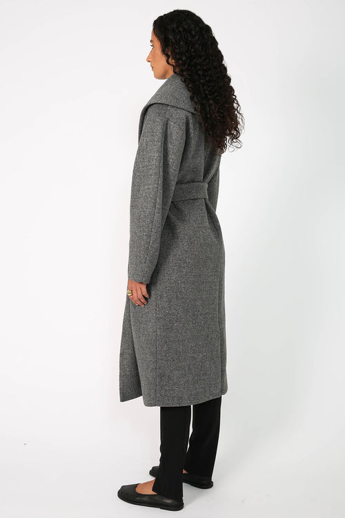 collar coat / Mid Grey