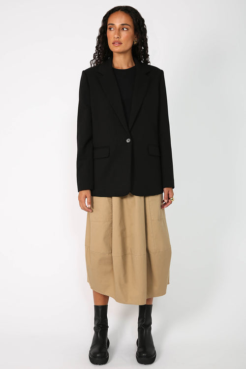 global skirt / camel brown