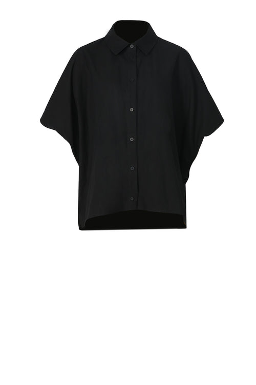 shirr shirt / black