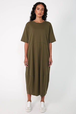 spin dress / khaki