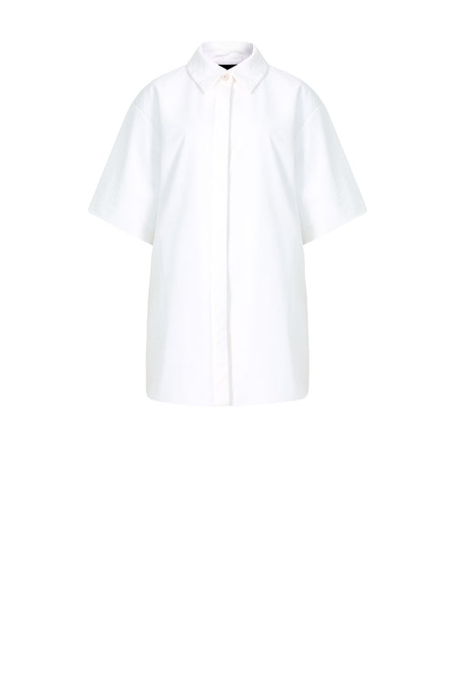 puffed shorty sleeve shirt / pearl ivory