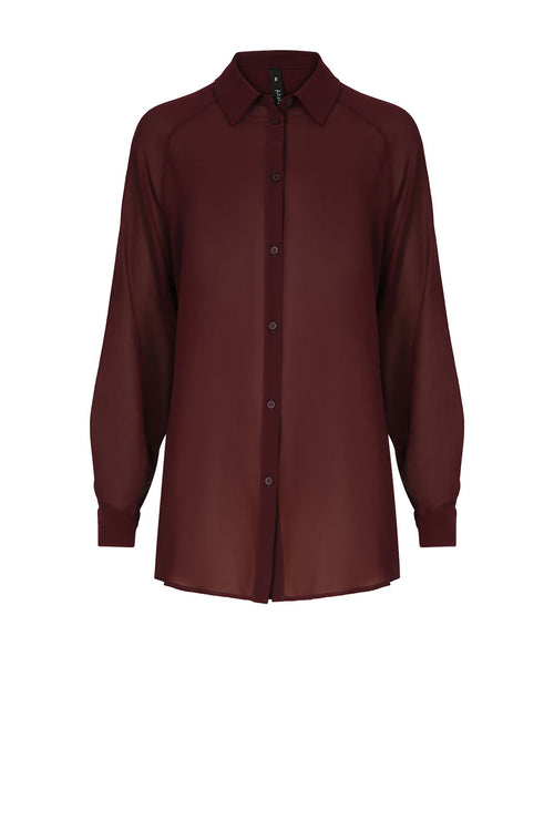 roam shirt / dark cherry red