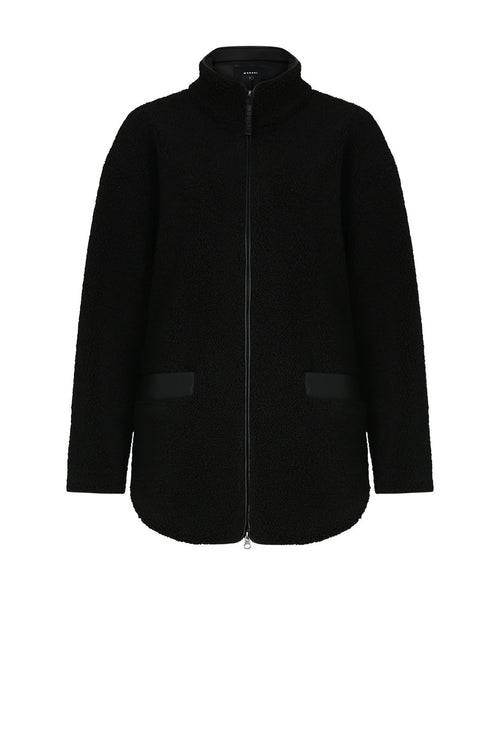 shearled jacket / black