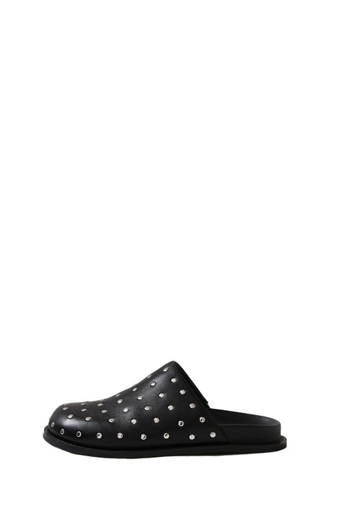 stud loafer mule / black