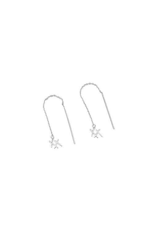 xx thread earring / silver